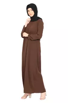 A-line inner abaya- Dark Brown