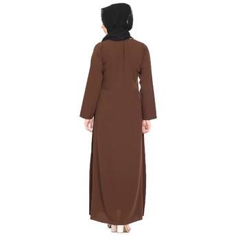 A-line inner abaya- Dark Brown 4