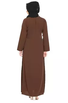 A-line inner abaya- Dark Brown