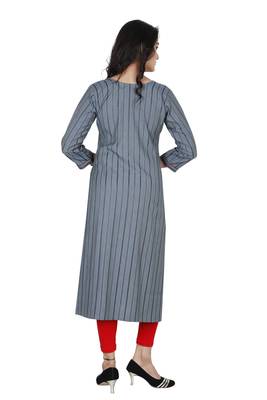 Grey Colour Heavy Fancy Rayon Embroidered designer Straight Kurti 3
