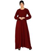 A-line inner abaya-Maroon