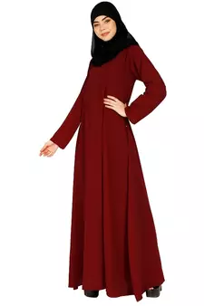 A-line inner abaya-Maroon