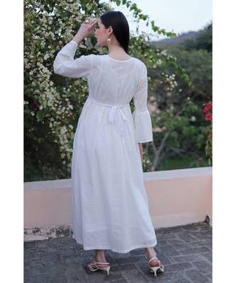 Cotton chikankari tunic/dress/kurti with pockets 5
