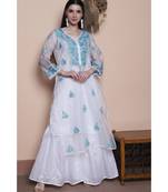 Light blue organza kurti