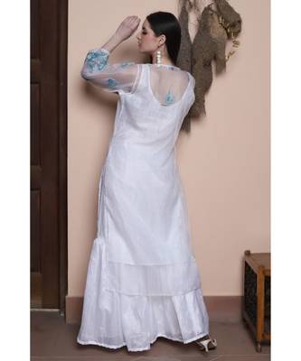 Light blue organza kurti 5