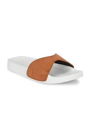 Zorik Brown Synthetic Leather Comfort Foam Casual Slides/Flip Flop For Women's 1