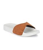 Zorik Brown Synthetic Leather Comfort Foam Casual Slides/Flip Flop For Women's
