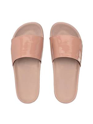 Zorik Pink Synthetic Leather Comfort Foam Casual Slides/Flip Flop For Women's 3