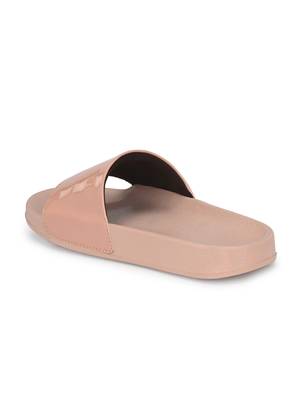 Zorik Pink Synthetic Leather Comfort Foam Casual Slides/Flip Flop For Women's 5