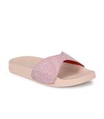 Zorik Pink Synthetic Leather Comfort Foam Casual Slides/Flip Flop For Women's