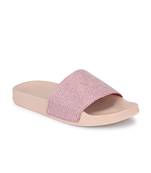 Zorik Pink Synthetic Leather Comfort Foam Casual Slides/Flip Flop For Women's
