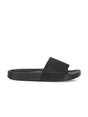 Zorik Black Synthetic Leather Comfort Foam Casual Slides/Flip Flop For Women's 4