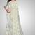 Cream embroidered georgette saree with blouse