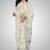 Cream embroidered georgette saree with blouse
