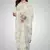 Cream embroidered georgette saree with blouse
