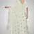 Cream embroidered georgette saree with blouse