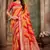 Orange woven banarasi saree with blouse