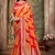 Orange woven banarasi saree with blouse
