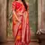 Orange woven banarasi saree with blouse