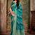 Blue woven banarasi saree with blouse