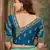 Blue woven banarasi saree with blouse