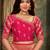Peach woven banarasi saree with blouse
