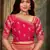 Peach woven banarasi saree with blouse