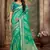 Green woven banarasi saree with blouse