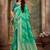 Green woven banarasi saree with blouse