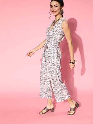 Pink printed polyester indowestern 2