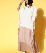 Pink printed georgette kurtas-and-kurtis