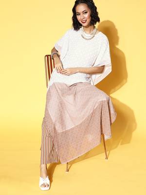 Pink printed georgette kurtas-and-kurtis 5