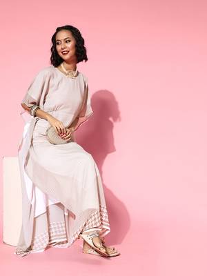 Pink printed georgette kurtas-and-kurtis 5