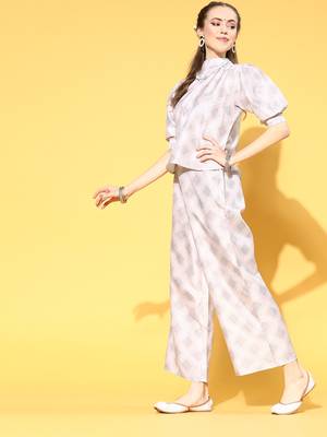 Pink printed art silk kurta sets 2