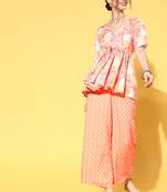 Multicolor printed cotton kurta sets