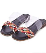 Multi Woven Black Flats