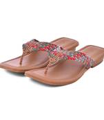 Multi Woven Beige Flats