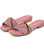 Multi Woven Pink Flats