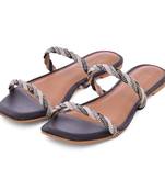 Black Stardust flats 