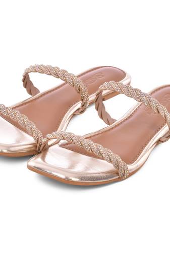 Gold Stardust flats