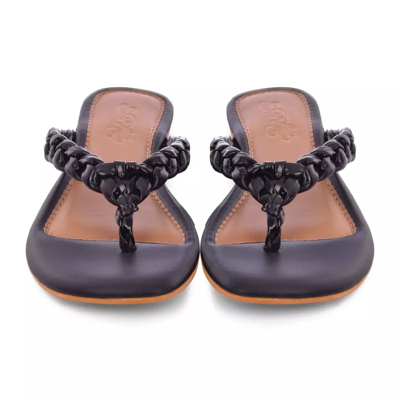 Black Woven Flats 