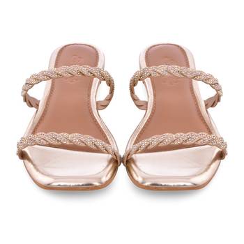 Gold Stardust Braided Flats 2