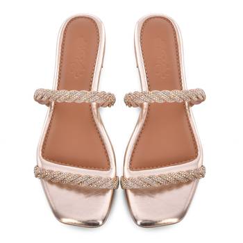 Gold Stardust Braided Flats 4