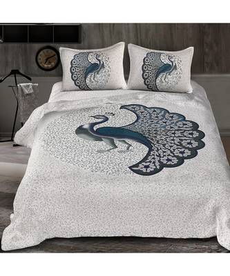 Premium Cotton Flat Bedsheet Rajasthani Jaipuri Traditional Queen Size Double Bed Sheet With 2 Pillow Covers 1