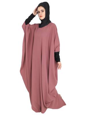 Latest Grey Jersy Sleeve Trendy Kaftan Style Abaya 2