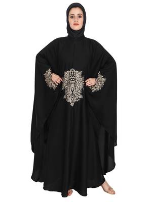 Elegant Black Kaftan Style Abaya 1