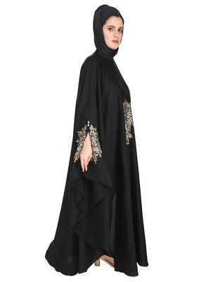 Elegant Black Kaftan Style Abaya 3