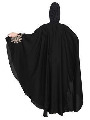 Elegant Black Kaftan Style Abaya 4