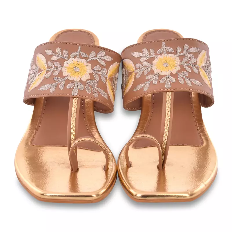 Flower Bloom Kolapuri 2 INCH HEEL