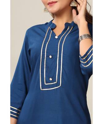 Womens Rayon Solid Straight Kurta Sharara Set 5